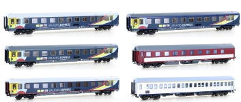 Lemke Collection MW2301 - H0 - 6-tlg. Set Nachtzugwagen Urlaubs-Express, Ep. VI